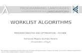 Worklist  Algorithms