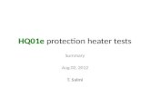 HQ01e  protection heater tests