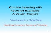 On-Line Learning with Recycled Examples: A Cavity Analysis