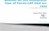 Bounds on DM interpretation of Fermi-LAT  GeV  excess