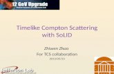 Timelike  Compton Scattering with  SoLID