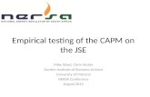 Empirical testing of the CAPM on the JSE