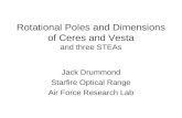 Rotational Poles and Dimensions of Ceres and Vesta and three STEAs