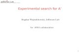 Experimental search  for A ’