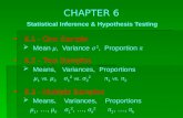 CHAPTER 6 Statistical Inference & Hypothesis Testing