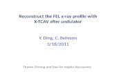 Reconstruct the FEL x-ray profile  with X-TCAV  after  undulator