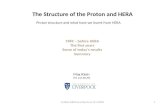 The Structure of the Proton and HERA