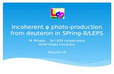 Incoherent φ photo-production from deuteron in SPring-8/LEPS