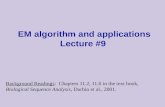 EM algorithm and applications Lecture #9