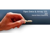 Tipe Data & Array 1D, 2D