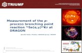 Measurement  of  the  p -process  branching point reaction  76 Se(α, γ ) 80 Kr  at DRAGON