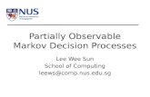 Partially Observable Markov Decision Processes