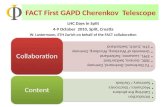 FACT First GAPD Cherenkov  Telescope
