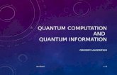 Quantum  computation  and  quantum  information
