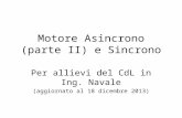 Motore Asincrono (parte II) e  Sincrono