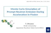 Monte Carlo Simulation of Prompt  Neutron  Emission  During Acceleration in Fission