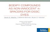 BODIPY Compounds as  Non-Innocent π -Spacers for DSSC Dyes
