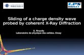Sliding of a charge density wave probed by coherent X-Ray Diffraction