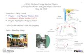 LANL Medium Energy Nuclear Physics Cold Nuclear Matter and Spin Physics Overview May 24, 2010