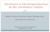 Exclusive  π 0  e lectroproduction in the resonance region.