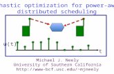 Stochastic optimization for power-aware  distributed scheduling