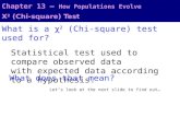Χ 2  (Chi-square) Test
