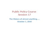 Public Policy Course  Session 17
