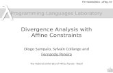 Divergence Analysis with Affine Constraints