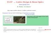 TLEP   ... Lattice Design & Beam Optics B. Holzer / B.  Haerer