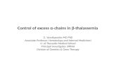 Control of excess  α -chains in  β- thalassemia