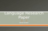Language Research Paper