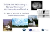 Solar  Radio Monitoring  at Nançay  Observatory  - spectrography  and  imaging