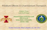 Medium Effects in Charmonium Transport