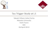 Tau Trigger Study at L1