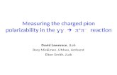 Measuring the charged pion  polarizability  in the  γγ  → π + π − reaction