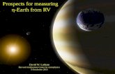 Prospects for measuring η -Earth  from  RV