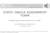 Static Single Assignment Form