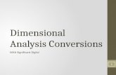 D imensional Analysis Conversions