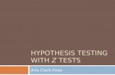 Hypothesis Testing with  z  tests
