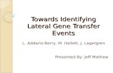 Towards Identifying Lateral Gene Transfer Events