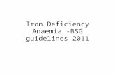 Iron Deficiency Anaemia -BSG guidelines 2011