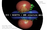 PCS + ROSETTA = NMR structure determination ?