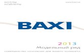 BAXI Ctalogue Domestic Boilers 2013