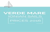 Verde Mare Ionian Sails Prices 2016