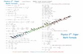 HSC-Intermediate Physics 2nd Paper Math Formula  by