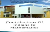 Contributions of Indian Mathematicians