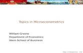 [Topic 2-Endogeneity] 1/33 Topics in Microeconometrics William Greene Department of Economics Stern School of Business.