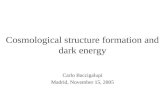 Cosmological structure formation and dark energy Carlo Baccigalupi Madrid, November 15, 2005.