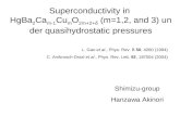Superconductivity in HgBa 2 Ca m-1 Cu m O 2m+2+δ (m=1,2, and 3) under quasihydrostatic pressures L. Gao et al., Phys. Rev. B 50, 4260 (1994) C. Ambrosch-Draxl.