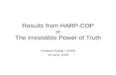Results from HARP-CDP or The irresistible Power of Truth Friedrich Dydak / CERN 24 June, 2008.